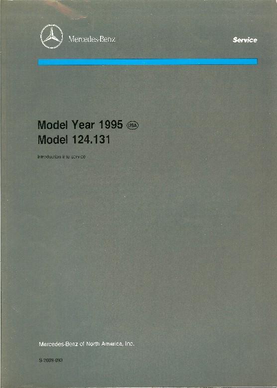 Oem mercedes benz model year 1995 model 124.131 usa service manual