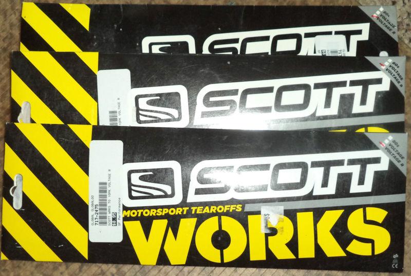 New scott works tearoffs for voltage r youth goggles, 3 packs of 10 tearoffs