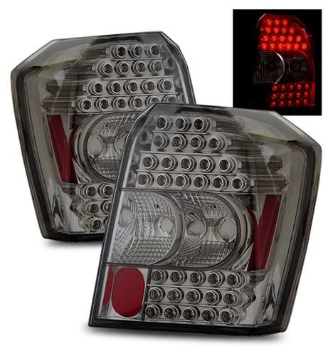 07-08 dodge caliber smoked tinted smd led tail lights housings rear brake lamps