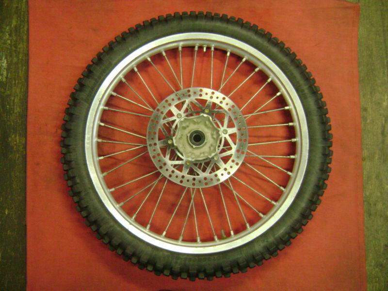 Yamaha front rim wheel yz 125 yz 250 1996-2000 w/ bearings & great tire