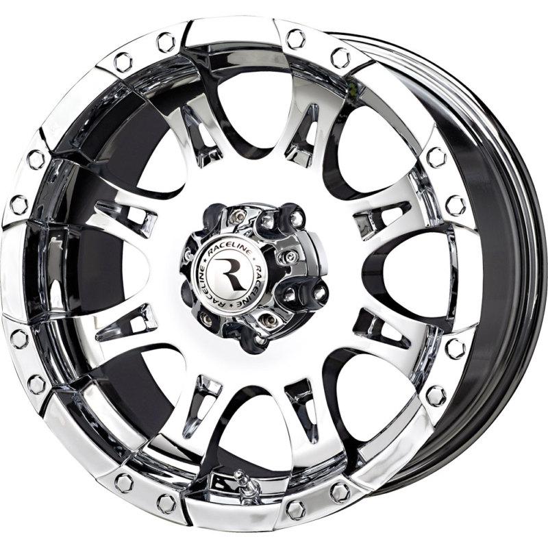 2 new 18x9 -6 offset  6x139.7 raceline whl raptor chrome wheels/rims