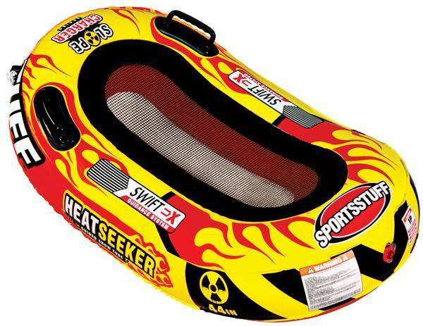 Sportsstuff snow heatseeker tube 1 person - yellow/red/black - 40" 30-1602