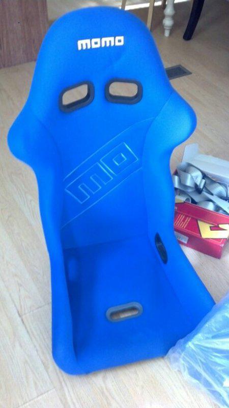 Momo 2007 start racing seat blue drift drag drifting 240 honda acura nissan 