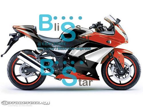 Injection fairing bodywork + tank kit set fit ninja ex250 250r 2008-2012 e18 w11