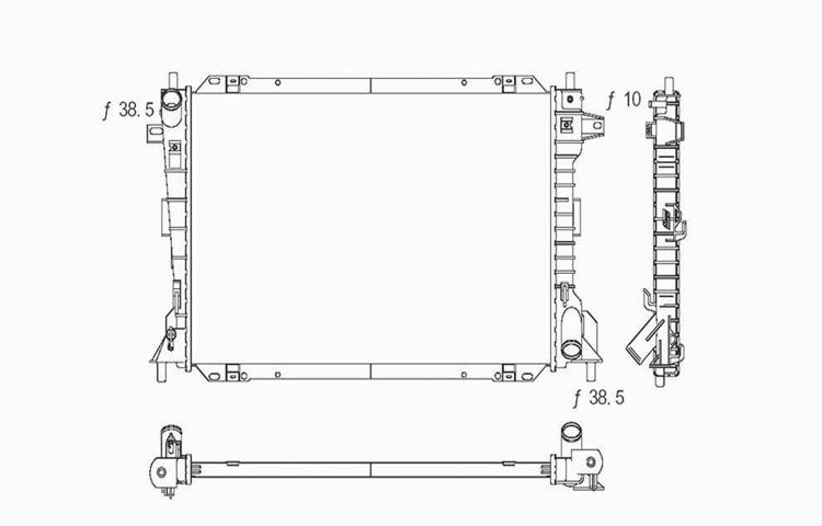 Replacement radiator 98-02 ford crown victoria lincoln town car 4.6l f8vz8005ba