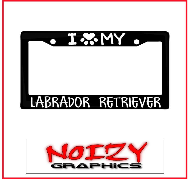 Family dog license plate car sticker decal frame love paw my labrador retriever