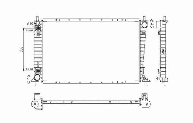 Replacement radiator 97-04 ford f150 f250 auto 4.2l 4.6l 5.4l v6 v8 xl3z8005da