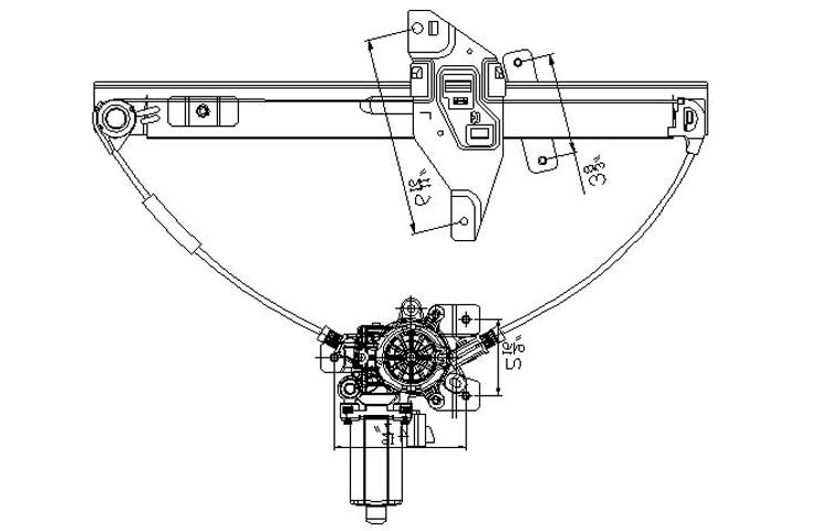 Right passenger side replacement front power window regulator 00-05 chevy impala