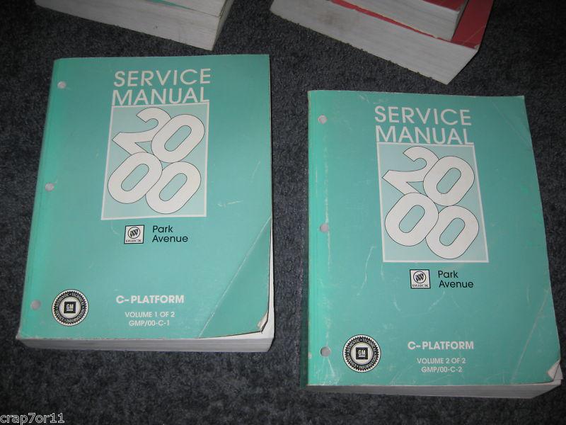 2000 buick park avenue gm factory repair service 2  manual set