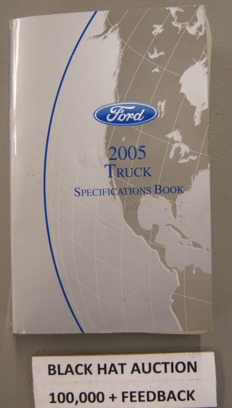 2005 ford truck f-series ranger all truck factory spec specification manual