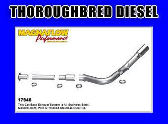 Magnaflow pro series stainless exhaust - 2011 6.7l ford cc sb/lb ext. cab lb 5"