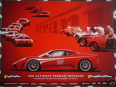 Ferrari 430 callenge poster/race print/360/365/308/355