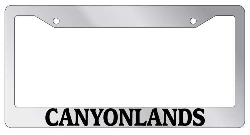 Chrome license plate frame canyonlands auto accessory novelty national parks