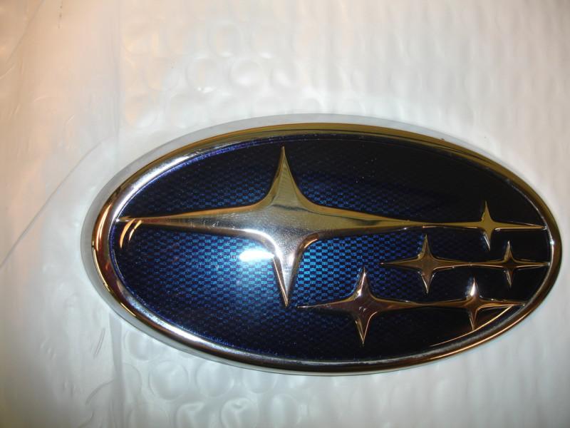  subaru logo badge emblem nameplate ornament stars blue 5 9/16" x 2 7/8"