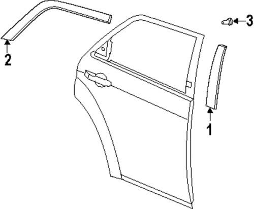 Dodge 57010506ah genuine oem factory original frame molding