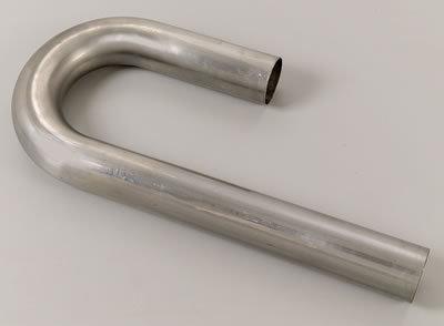 Two (2) hooker mandrel bend tubing 2.25" od 180 deg j-bend stainless 32590hkr