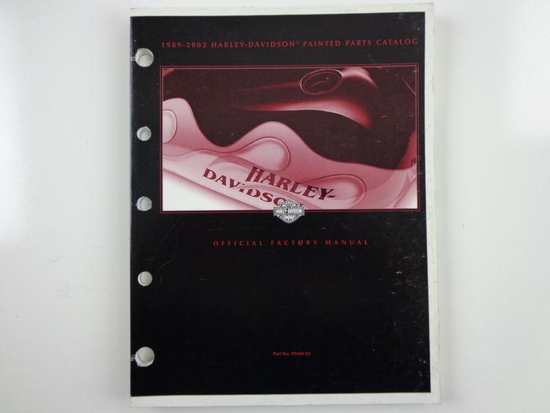 Harley davidson 89-02 painted parts official factory manual 99489-02