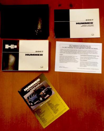 2007 hummer h3 oem owners manual with case complete set fast n free us shipping