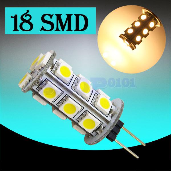 G4 warm white 18 smd 5050 rv marine boat home led light bulb lamp 12v