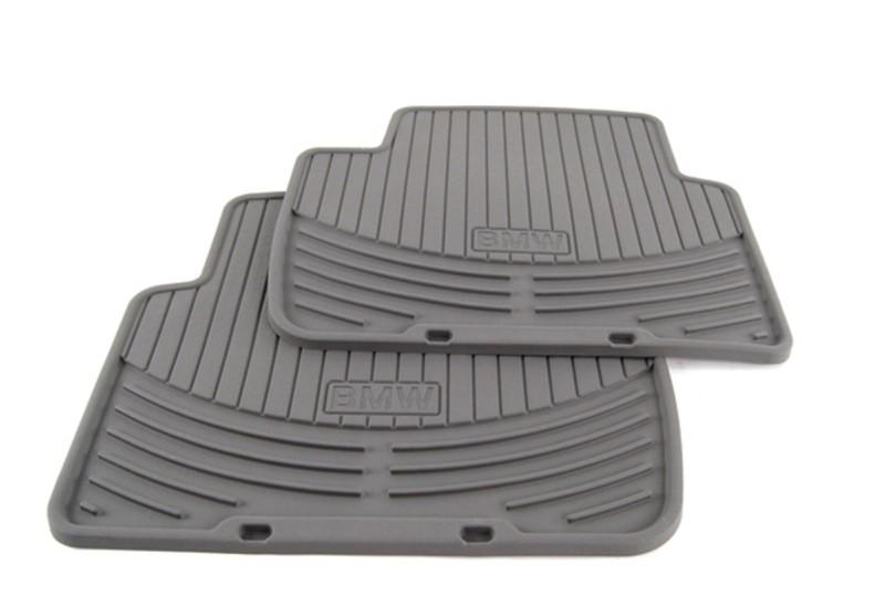 2002 - 2008 bmw 745li/750li/760li rubber floor mats - factory oem set of 4 gray 