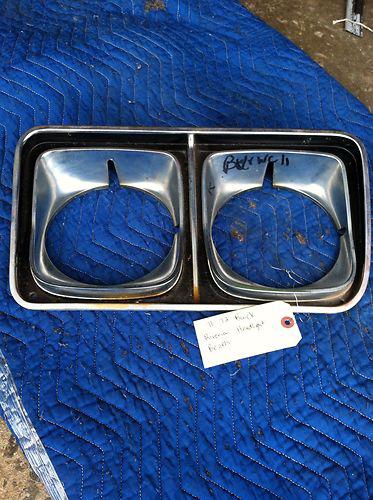 1971 1972 buick riveria headlight bezel lh side