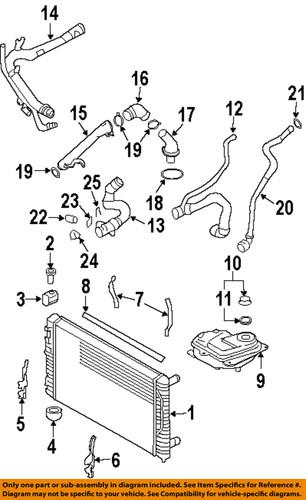 Audi oem 06c121445a radiator coolant hose/lower radiator hose