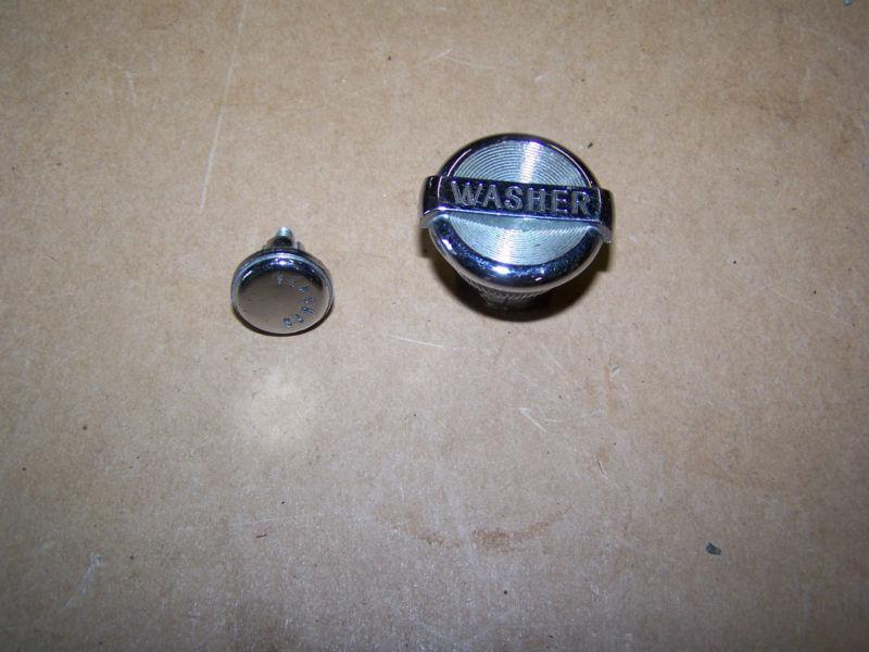 Oem '67/'68 pontiac full size windshield washer knob and emergency flasher knob