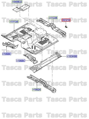 New oem rh rear & center floor pan reinforcement ford mercury #1l-2z7861216-ba