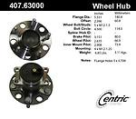 Centric parts 407.63000e rear hub assembly