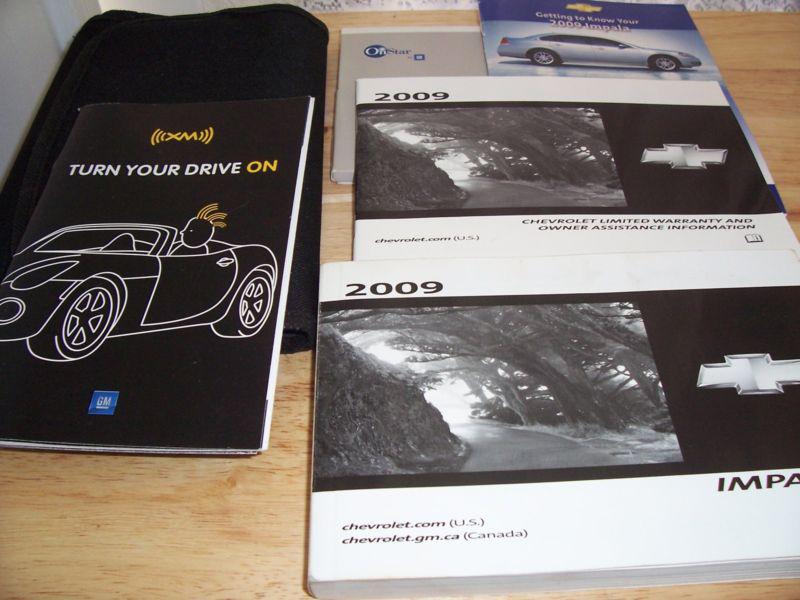 2009 chevrolet impala factory owners manual guide 09 with case