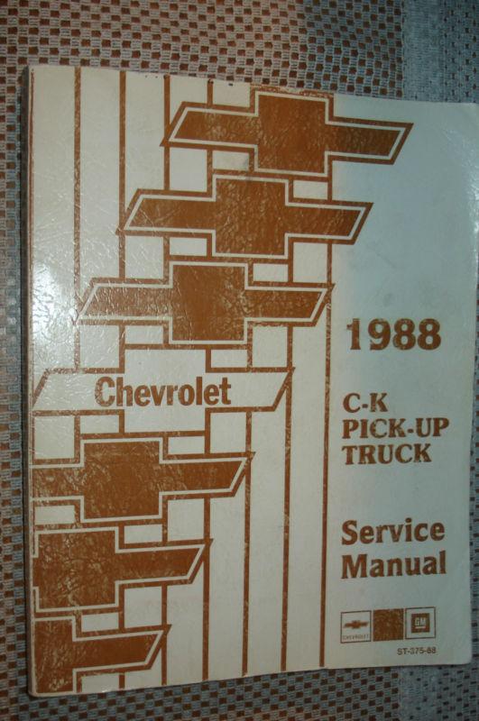 1988 chevy c/k truck shop manual nice original service book