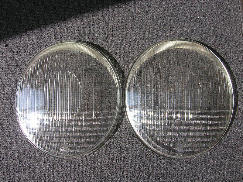 Porsche 356 speedster spyder - hella glas lenses nos pair