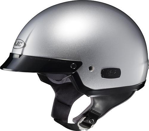 New hjc is-2 half-helmet adult helmet, metallic silver, med/md