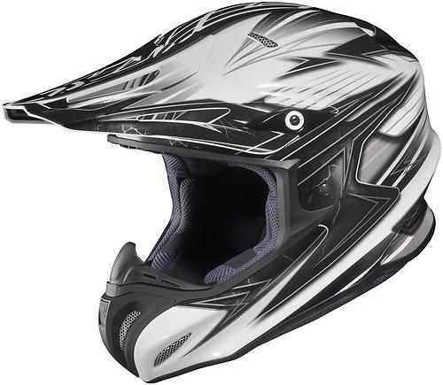 Hjc rpha-x factor offroad/motocross adult helmet,mc-5/black/white/gray,med/md