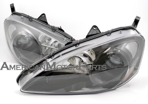 Depo pair euro style black projector headlights 04-06 05 acura rsx new body type