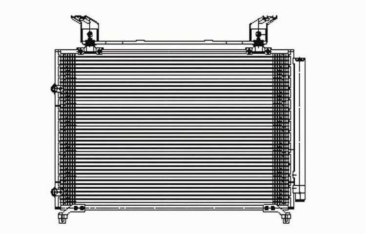 Replacement ac condenser parallel flow type 1999-2004 honda odyssey 80100s0xa01