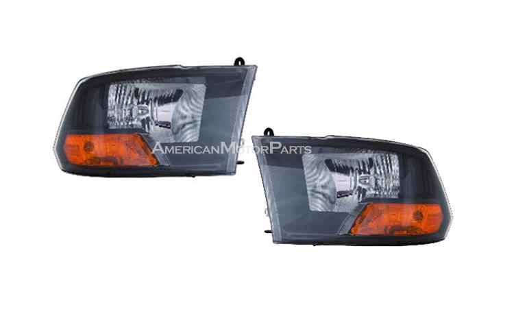 Driver & passenger side replacement headlights 09-12 dodge ram 1500