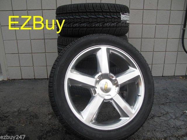 22" chevrolet factory polished wheels 5308 tires 305-40-22 nexen new