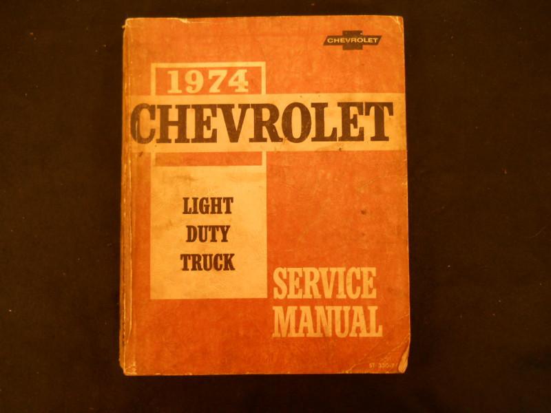 1974 chevrolet light duty truck service shop manual