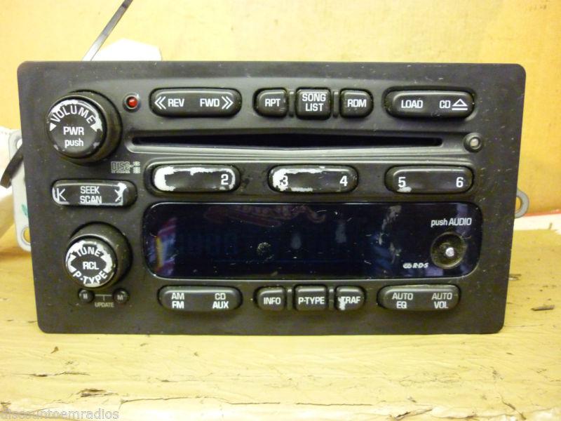 03-05 chevrolet trailblazer envoy radio 6 disc cd 15183816 *