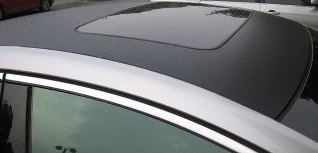 Carbon fiber vinyl roll 24"x60" 3d black twill-weave air channel wrap film ford