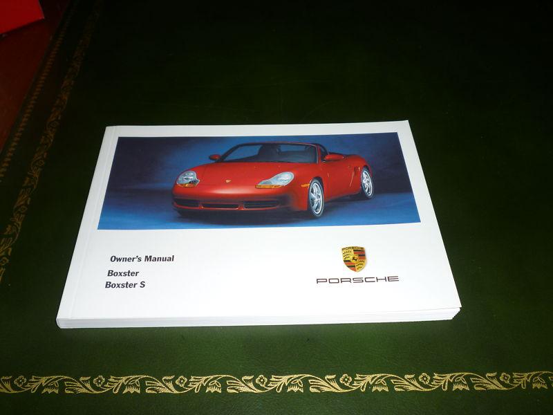 2000 porsche boxster / boxster s owners manual 986 00 new