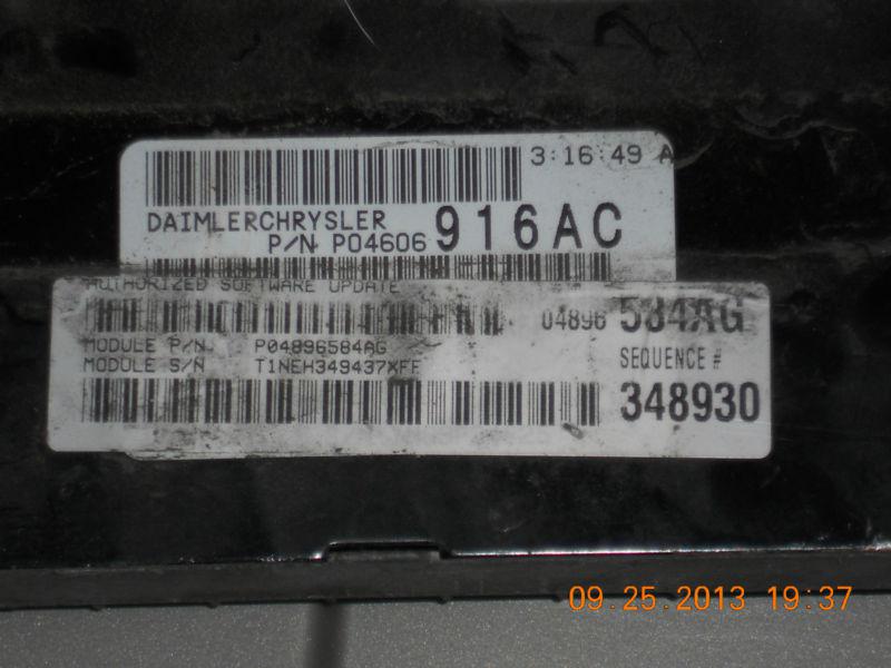 2005 chrysler sebring 2.7 ecm ecu computer p04606916ac