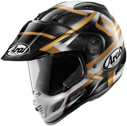 Arai xd4 graphics motorcycle helmet diamante black/white/gold x-large