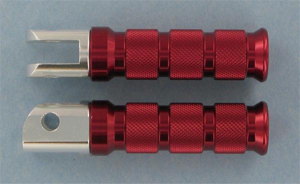 Emgo anodized-aluminum front footpegs - red  50-11222