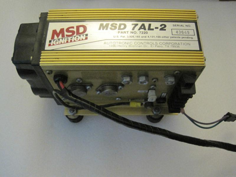 Msd 7al-2 ignition box 7220 dragster hemi drag boat blower super comp gas