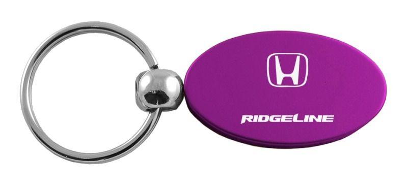 Honda ridgeline purple oval metal key chain ring tag key fob logo lanyard