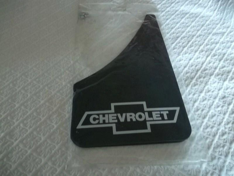 Chevrolet fender splash guards~1 pair~black & white~bargain