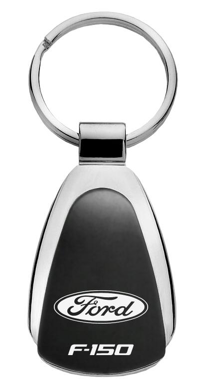 Ford f-150 f150 black tear drop key chain ring tag key fob logo lanyard