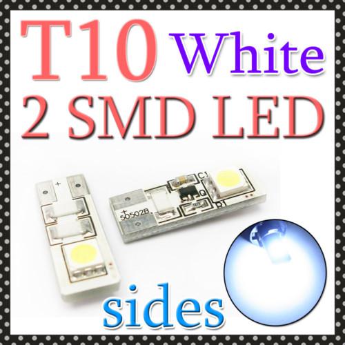 T10 168 194 2-smd 2sides wedge bulb signal white led